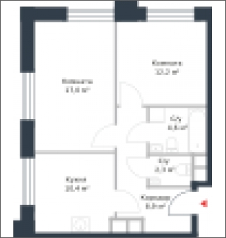 3-комнатная квартира с отделкой в ЖК Новин на 9 этаже в 6 секции. Сдача в 1 кв. 2024 г.