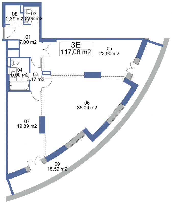 3-комнатная квартира с отделкой в ЖК Маяк на 13 этаже в 3 секции. Сдача в 2 кв. 2019 г.