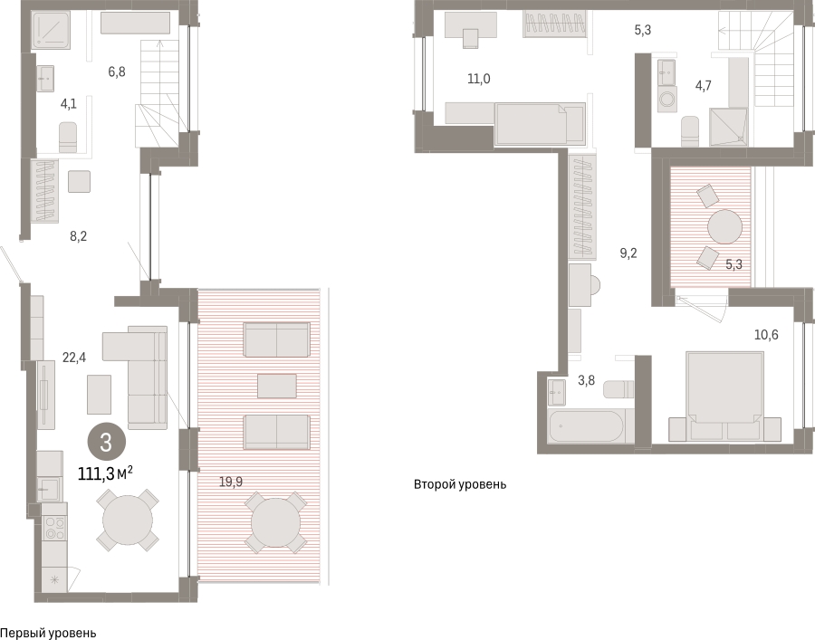 2-комнатная квартира в ЖК Котельнические высотки на 4 этаже в 4 секции. Дом сдан.