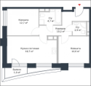 1-комнатная квартира в ЖК Котельнические высотки на 15 этаже в 2 секции. Сдача в 1 кв. 2019 г.