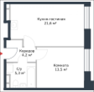 1-комнатная квартира в ЖК Ривер парк на 9 этаже в 2 секции. Дом сдан.