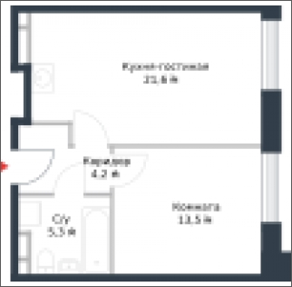 2-комнатная квартира в ЖК Котельнические высотки на 11 этаже в 6 секции. Сдача в 1 кв. 2019 г.