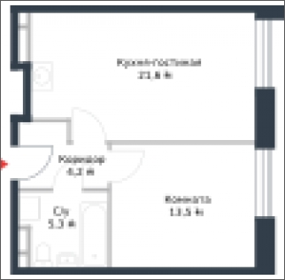 2-комнатная квартира в ЖК Котельнические высотки на 4 этаже в 2 секции. Сдача в 1 кв. 2019 г.