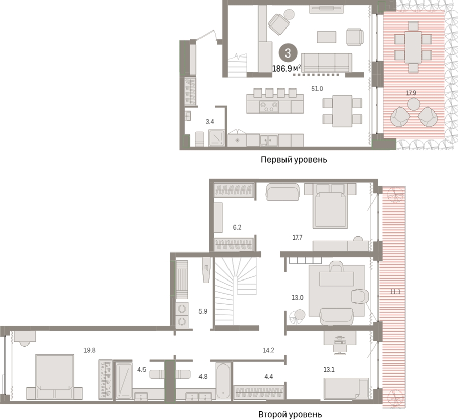 2-комнатная квартира в ЖК Котельнические высотки на 6 этаже в 6 секции. Сдача в 1 кв. 2019 г.