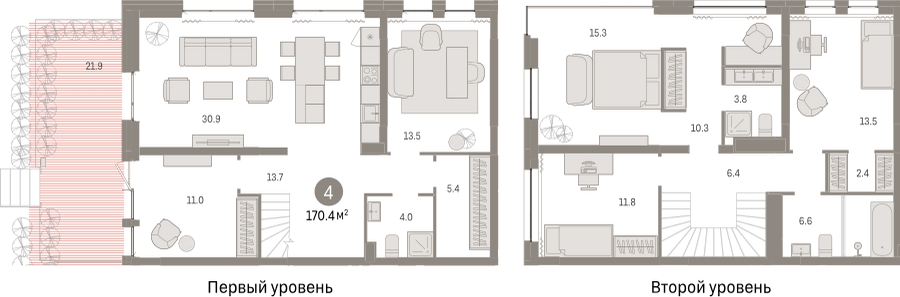 2-комнатная квартира в ЖК Триколор на 23 этаже в 2 секции. Дом сдан.