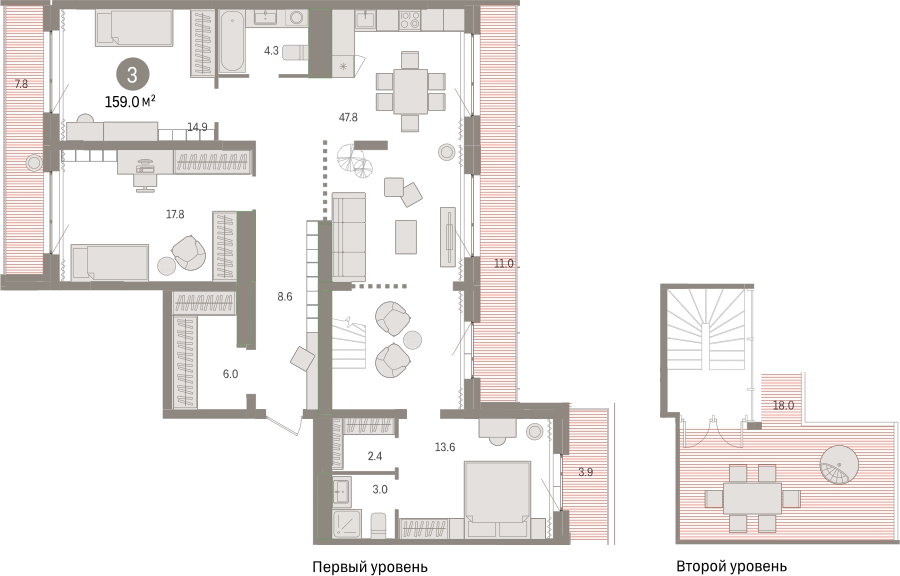 2-комнатная квартира с отделкой в ЖК Европейский квартал на 6 этаже в 3 секции. Сдача в 4 кв. 2025 г.