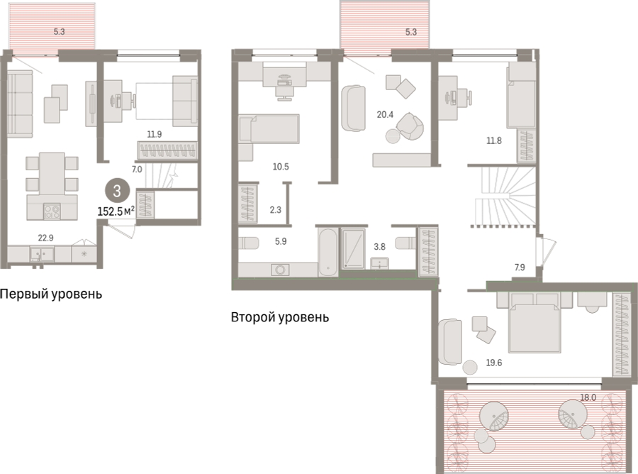 1-комнатная квартира с отделкой в ЖК Новин на 7 этаже в 1 секции. Сдача в 2 кв. 2024 г.