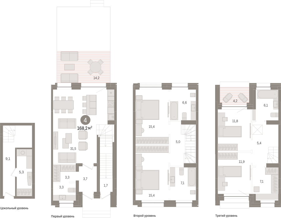 3-комнатная квартира с отделкой в ЖК Европейский квартал на 1 этаже в 1 секции. Сдача в 4 кв. 2023 г.