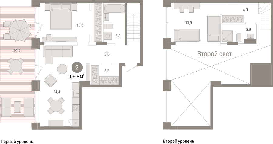 3-комнатная квартира с отделкой в ЖК Новин на 9 этаже в 6 секции. Сдача в 2 кв. 2024 г.