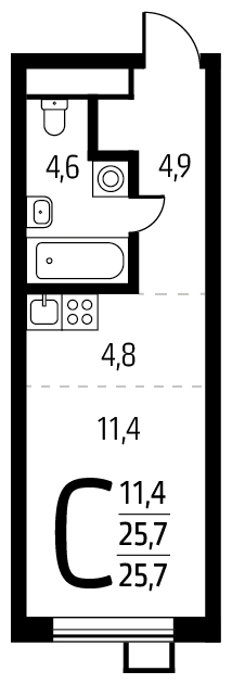 3-комнатная квартира в ЖК Новый Зеленоград на 4 этаже в 1 секции. Сдача в 1 кв. 2023 г.