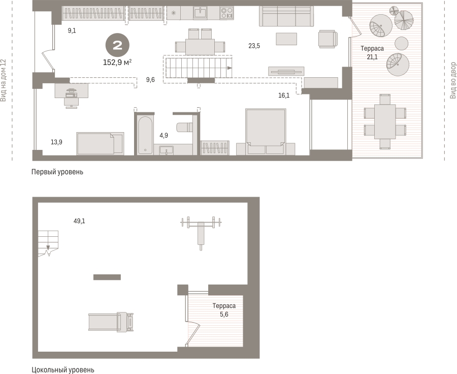 3-комнатная квартира с отделкой в ЖК Европейский квартал на 2 этаже в 4 секции. Сдача в 4 кв. 2025 г.