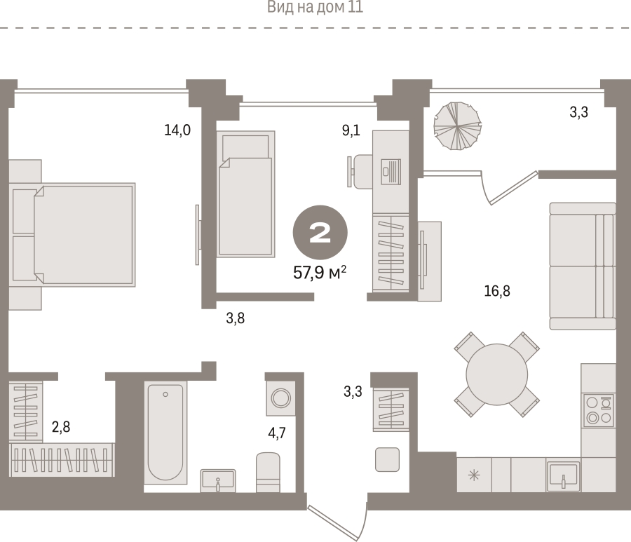 1-комнатная квартира в ЖК Котельнические высотки на 3 этаже в 6 секции. Дом сдан.