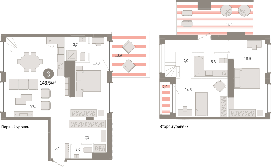 2-комнатная квартира с отделкой в ЖК Европейский квартал на 8 этаже в 2 секции. Сдача в 4 кв. 2025 г.