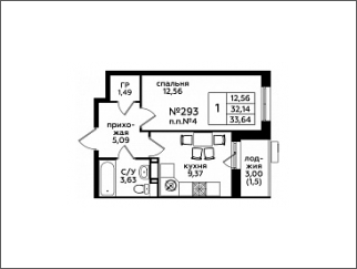 1-комнатная квартира с отделкой в ЖК Кленовые Аллеи на 14 этаже в 2 секции. Сдача в 2 кв. 2022 г.