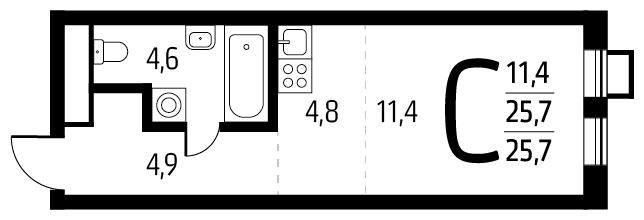 3-комнатная квартира в ЖК Новый Зеленоград на 3 этаже в 2 секции. Сдача в 1 кв. 2023 г.