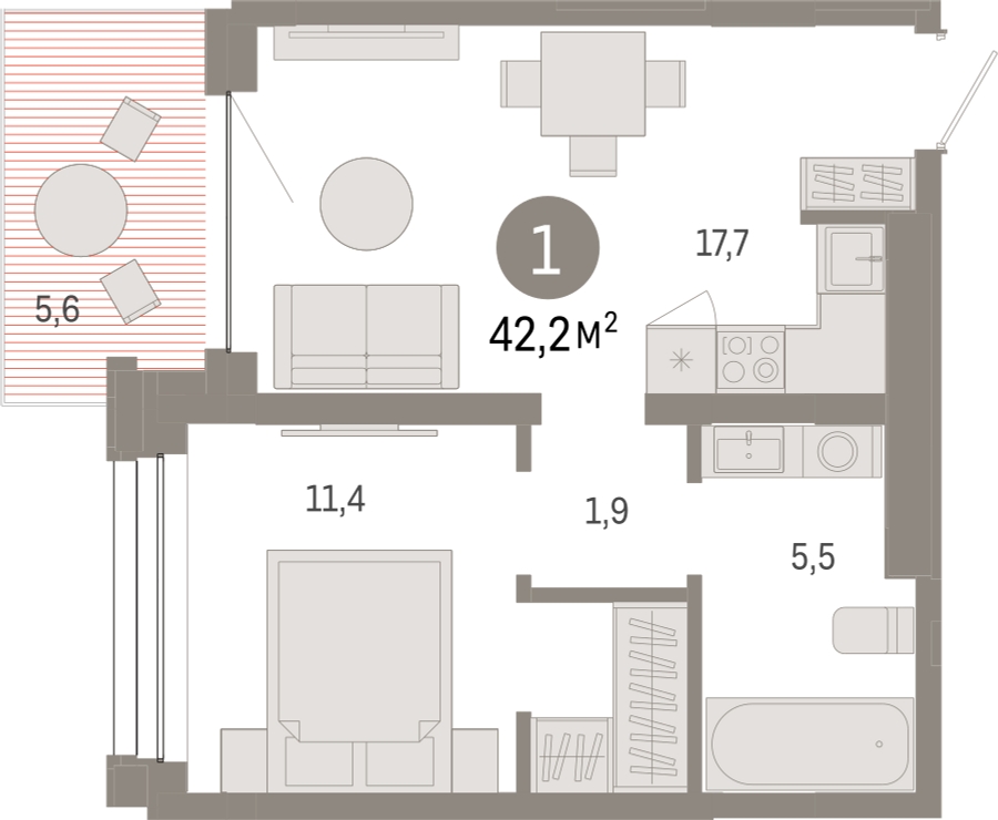 3-комнатная квартира с отделкой в ЖК Green Park на 10 этаже в 3 секции. Сдача в 1 кв. 2024 г.