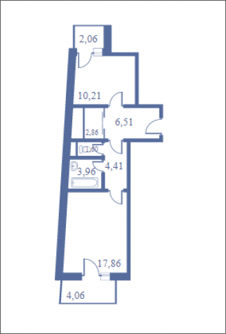 2-комнатная квартира с отделкой в ЖК Маяк на 3 этаже в 3 секции. Сдача в 2 кв. 2019 г.
