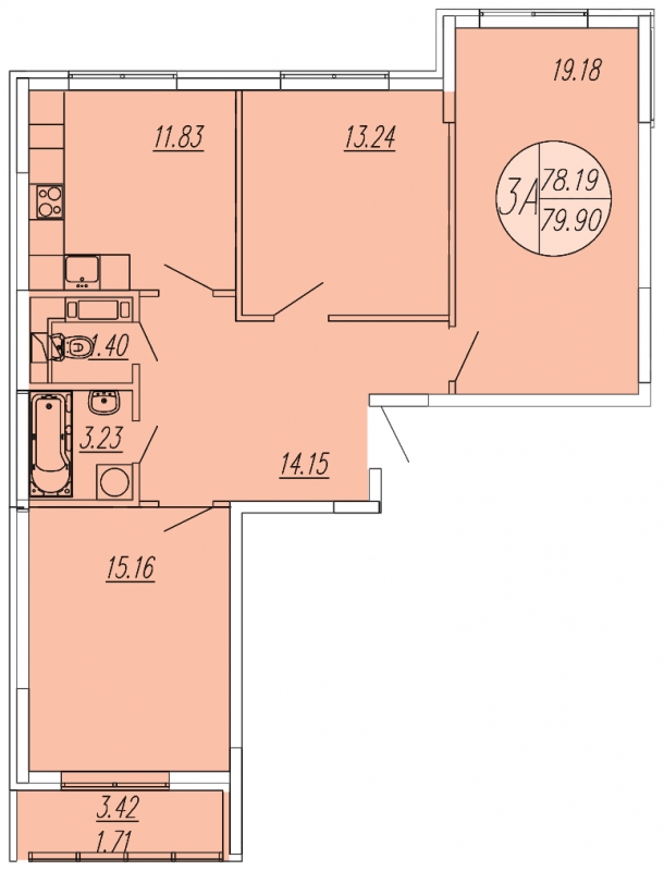 1-комнатная квартира с отделкой в ЖК Бутово Парк 2 на 17 этаже в 1 секции. Дом сдан.