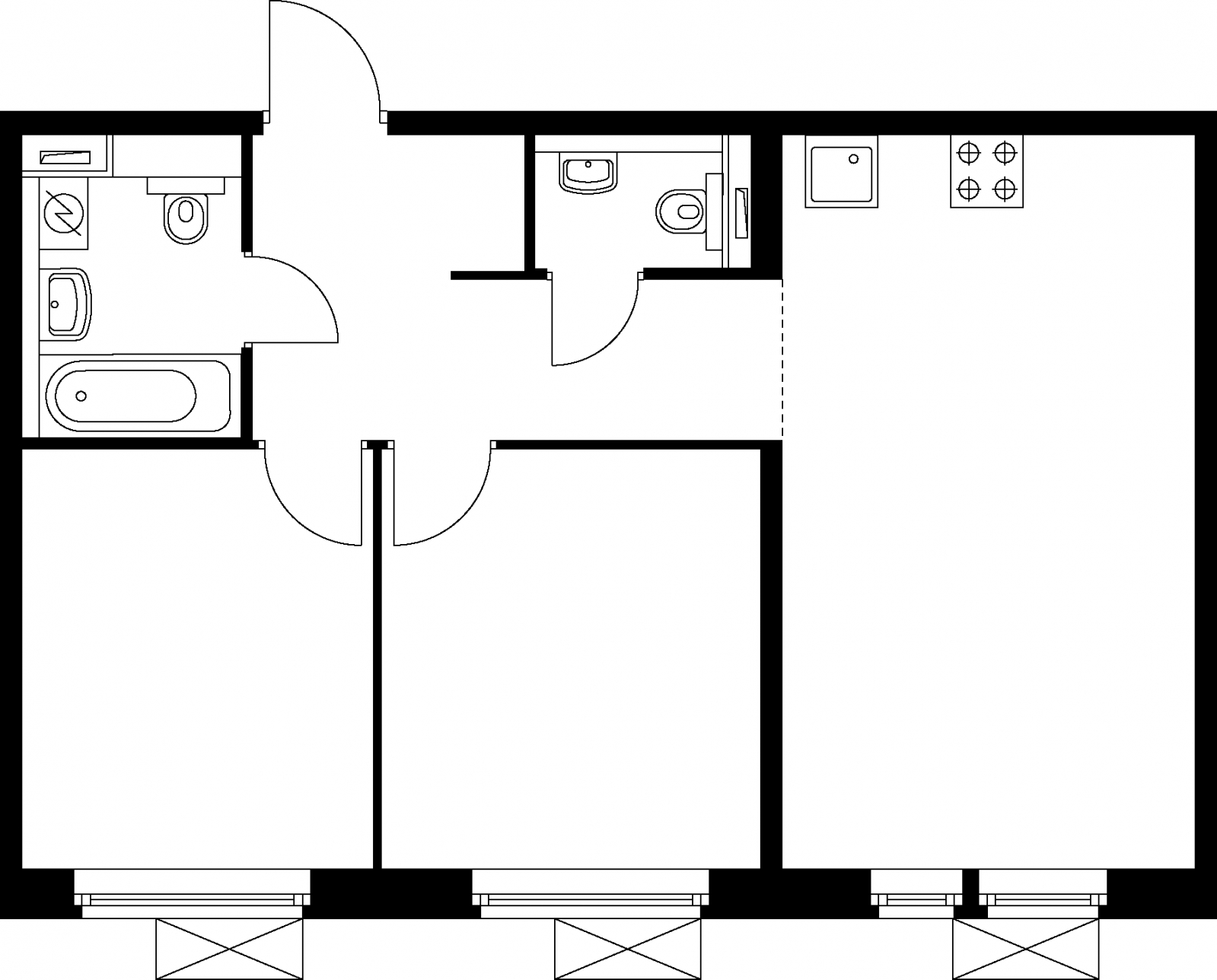 1-комнатная квартира с отделкой в ЖК Кленовые Аллеи на 10 этаже в 1 секции. Сдача в 2 кв. 2022 г.