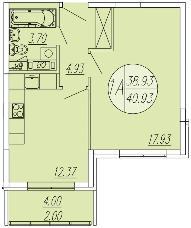 1-комнатная квартира с отделкой в ЖК Кленовые Аллеи на 15 этаже в 1 секции. Сдача в 2 кв. 2022 г.