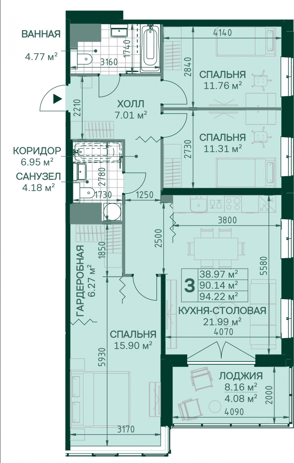 1-комнатная квартира с отделкой в ЖК Шолохово на 2 этаже в 3 секции. Дом сдан.
