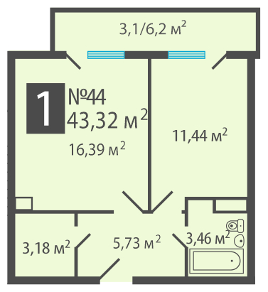 3-комнатная квартира с отделкой в ЖК Европейский квартал на 3 этаже в 4 секции. Сдача в 4 кв. 2025 г.