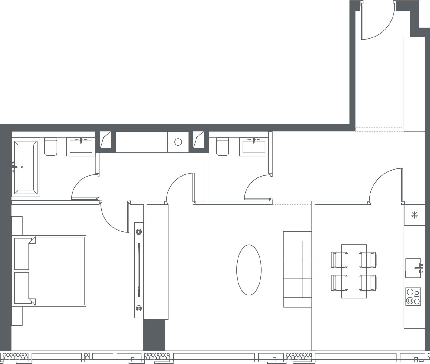 1-комнатная квартира в ЖК Остров Эрин на 1 этаже в 6 секции. Сдача в 2 кв. 2019 г.