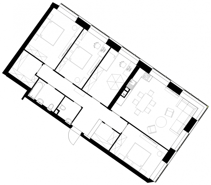 2-комнатная квартира с отделкой в ЖК Румянцево-Парк на 6 этаже в 1 секции. Сдача в 4 кв. 2022 г.