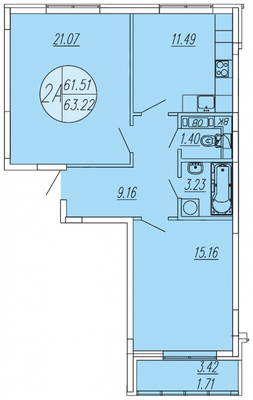 1-комнатная квартира (Студия) с отделкой в ЖК Кленовые Аллеи на 5 этаже в 1 секции. Сдача в 4 кв. 2022 г.