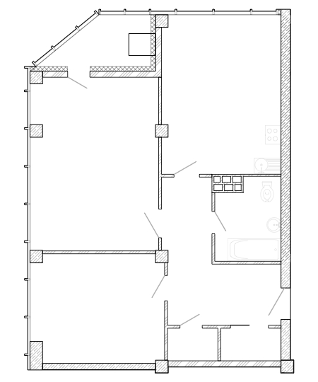 2-комнатная квартира с отделкой в ЖК Петровский Квартал на 2 этаже в 1 секции. Дом сдан.
