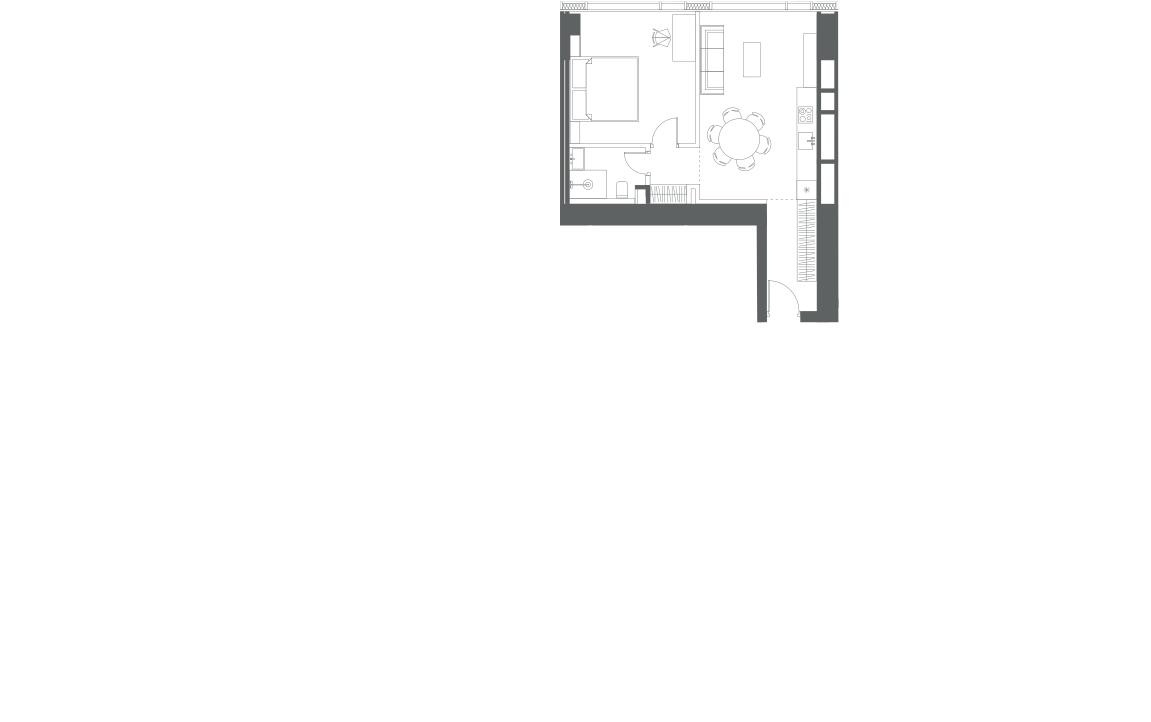 1-комнатная квартира (Студия) с отделкой в ЖК Green Park на 10 этаже в 8 секции. Сдача в 1 кв. 2024 г.
