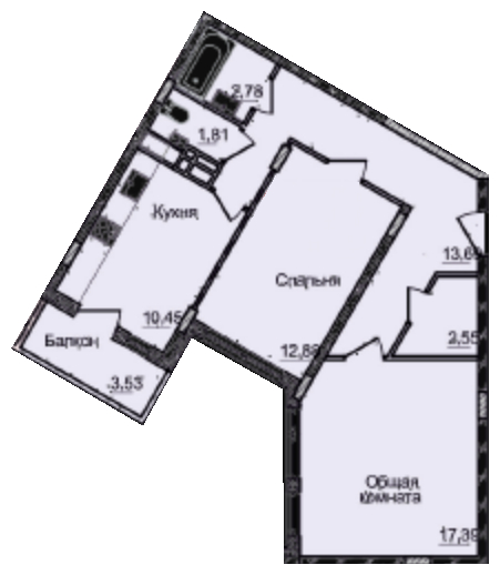 1-комнатная квартира (Студия) с отделкой в ЖК Петровский Квартал на 2 этаже в 3 секции. Дом сдан.
