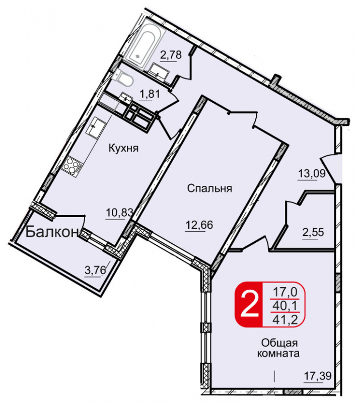2-комнатная квартира с отделкой в ЖК Петровский Квартал на 2 этаже в 4 секции. Дом сдан.
