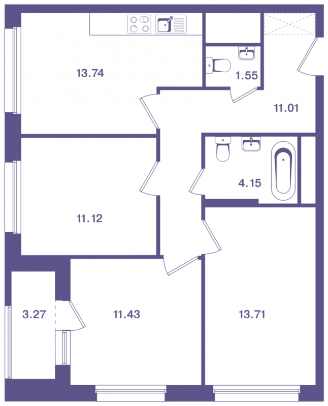 1-комнатная квартира (Студия) с отделкой в ЖК Петровский Квартал на 1 этаже в 4 секции. Дом сдан.