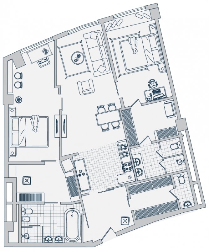 1-комнатная квартира с отделкой в ЖК Петровский Квартал на 3 этаже в 2 секции. Дом сдан.