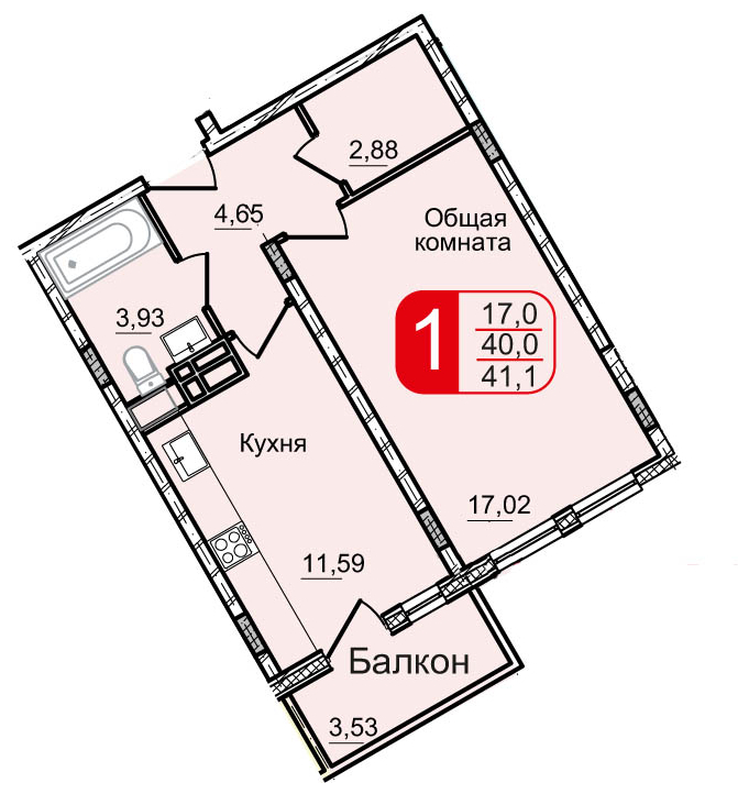 1-комнатная квартира с отделкой в ЖК Петровский Квартал на 3 этаже в 3 секции. Дом сдан.