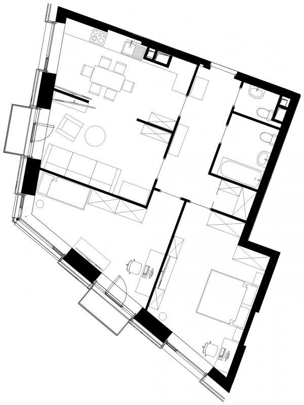 3-комнатная квартира в ЖК Остров Эрин на 3 этаже в 5 секции. Сдача в 2 кв. 2019 г.