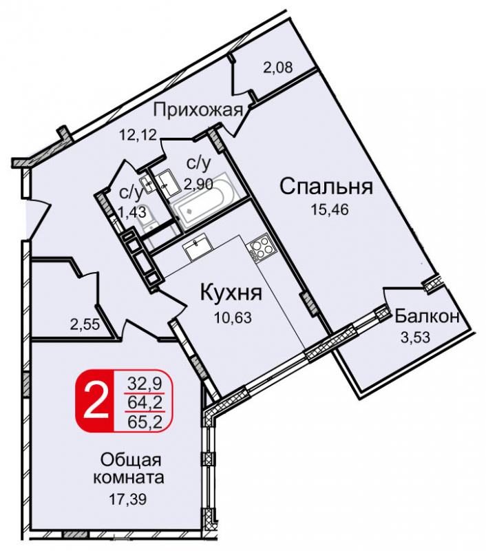 1-комнатная квартира в ЖК Петровский Квартал на 1 этаже в 1 секции. Дом сдан.