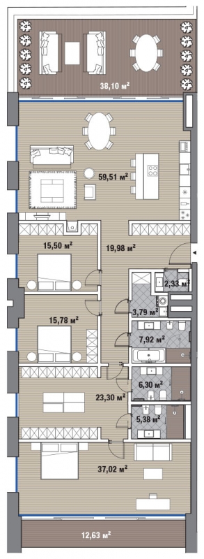 4-комнатная квартира с отделкой в ЖК Вишневый сад на 10 этаже в 1 секции. Сдача в 3 кв. 2021 г.