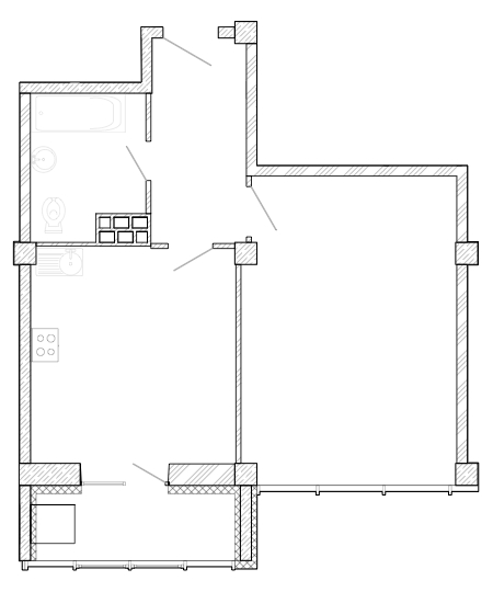 1-комнатная квартира с отделкой в ЖК Петровский Квартал на 3 этаже в 1 секции. Дом сдан.