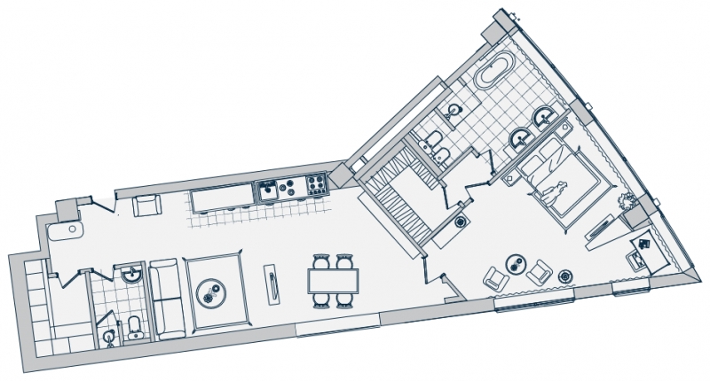 3-комнатная квартира с отделкой в ЖК Люберцы на 14 этаже в 3 секции. Сдача в 1 кв. 2023 г.