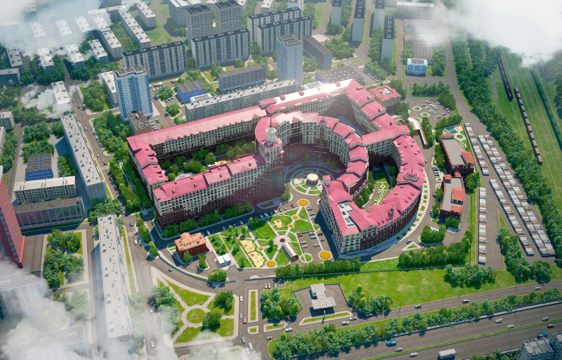 2-комнатная квартира с отделкой в МФК Маршал на 5 этаже в 1 секции. Дом сдан.
